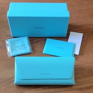 Tiffany &Co. eyeglass case, rag, and box